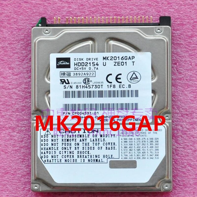 Toshiba 20GB 2.5 &  ο  HDD MK2016GAP  Ʈ HDD  2MB IDE 5400RPM